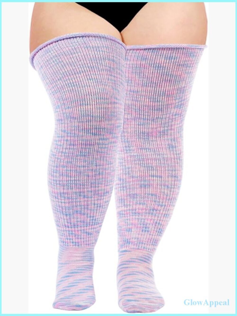 Plus Size Thigh High Socks Extra Long Over the Knee Leg Warmers Tie Dye Yoga